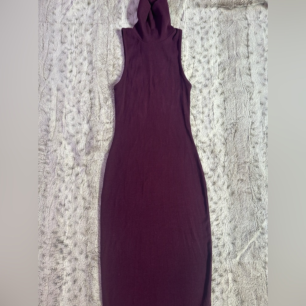 PURPLE turtle neck dress